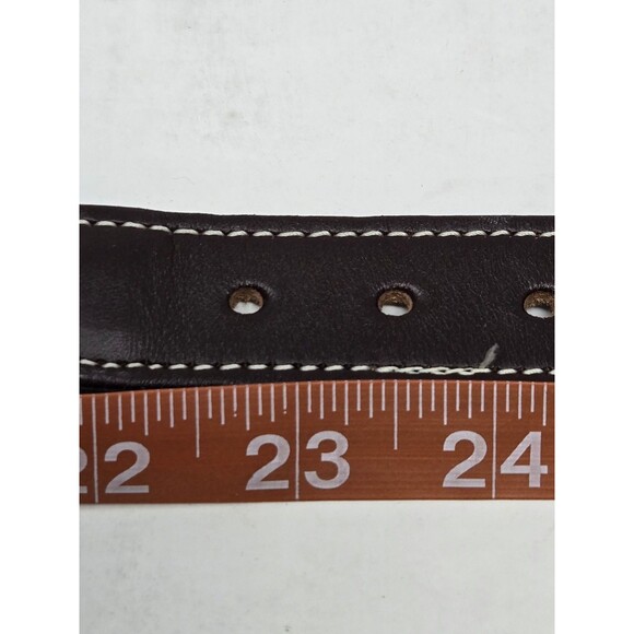 VINEYARD VINES FABRIC & LEATHER BELT KIDS YOUTH UNISEX OS SAILBOATS BLUE BROWN - Picture 10 of 12